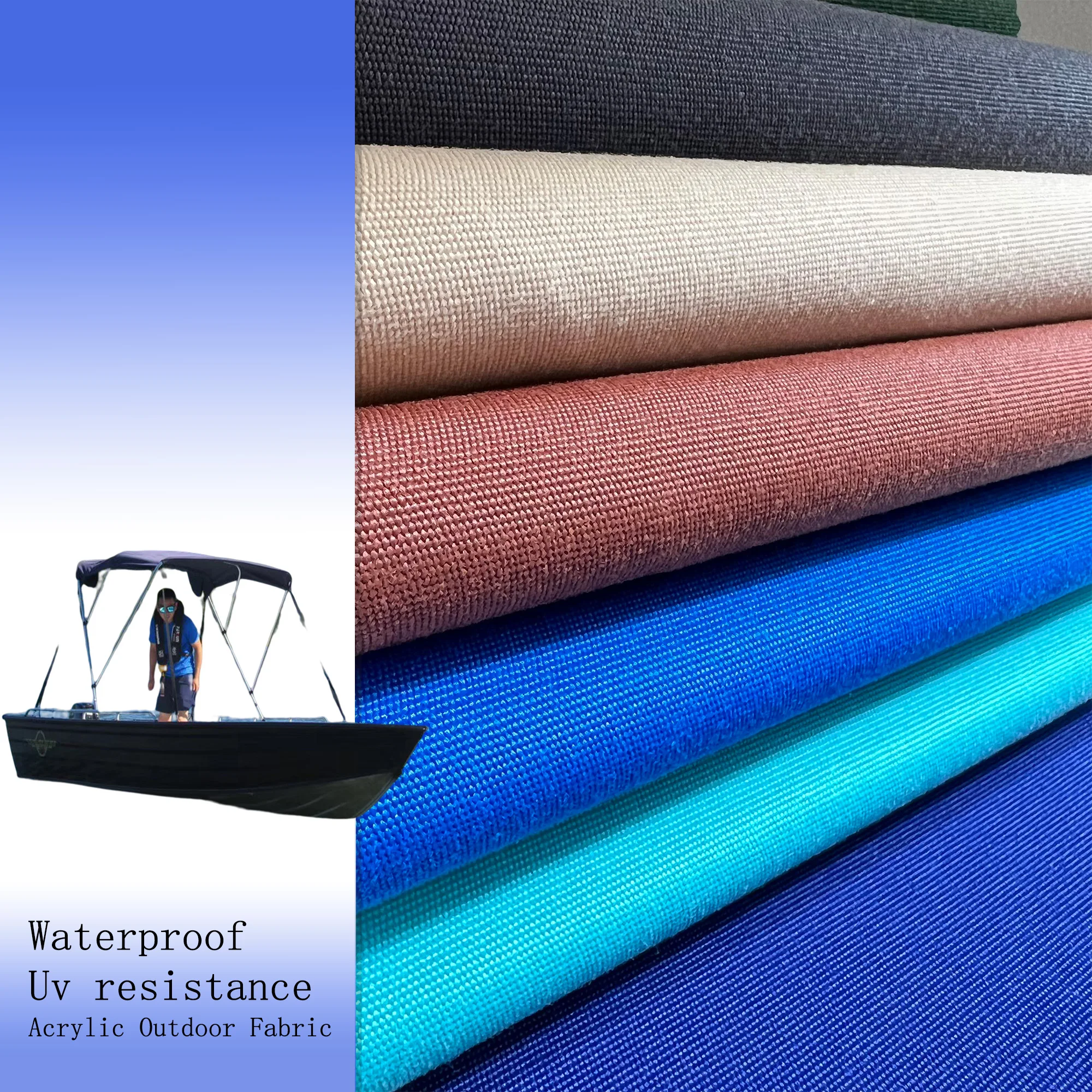 anti-uv sunshade fabric 100% solution dyed acrylic waterproof canvas tent fabric