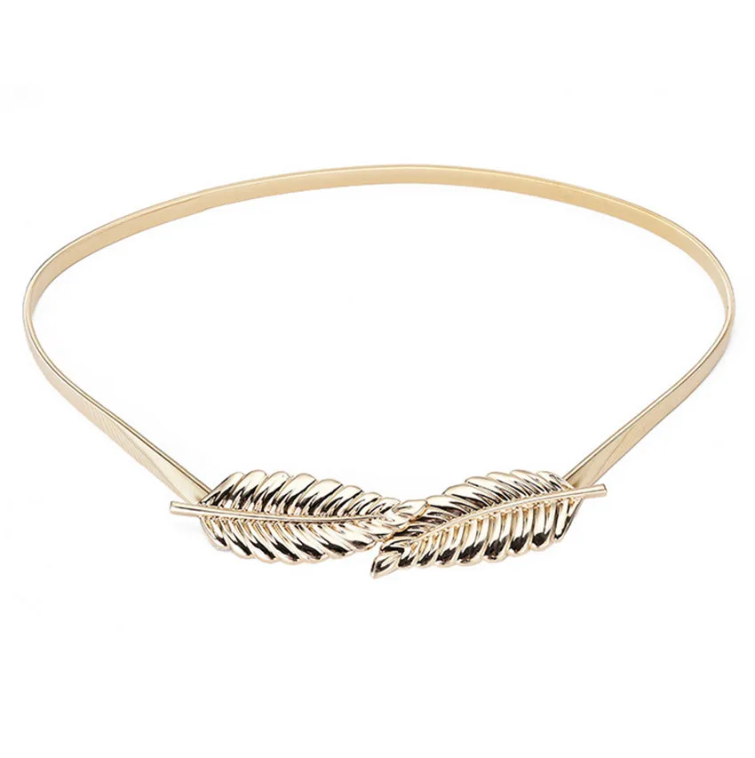 
Belt Chain For Girls And Women Hot Sell Amazon Cheap Leaves Women Metal Fashion Dress Belt 