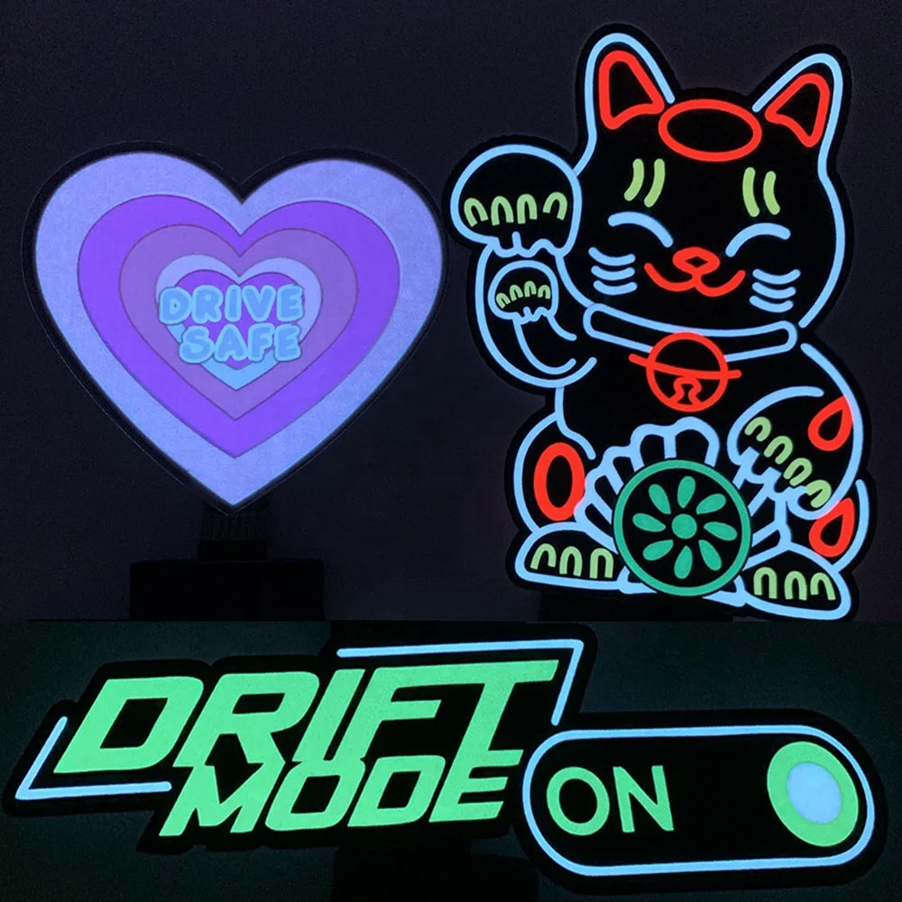 5 Stars Wanted Led Light-Emitting Window Sticker Windshield Sticker Jdm Decorative Car Accessories revoke automotive panel led w