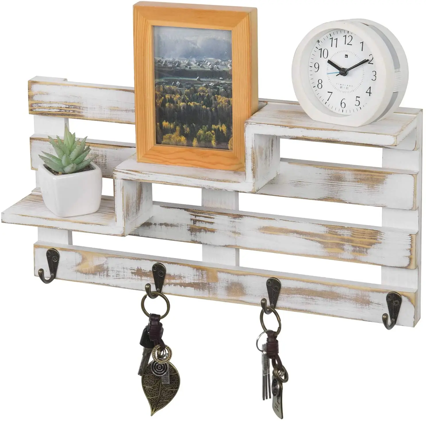 Деревянная вешалка для пальто в деревенском стиле настенные крючки ванной комнаты домашний