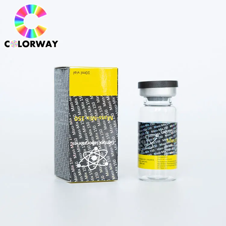 medicine drug packaging 10ml Vial Steroid Bottle Labels Custom Private Label box Printing