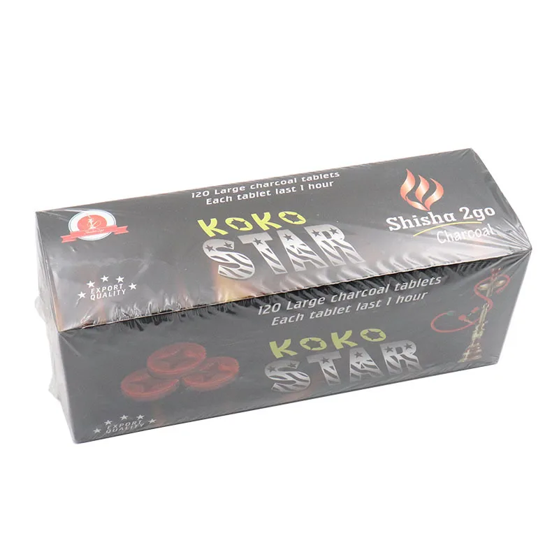 Superior Odorless Fast Ignition Fruit Wood Coconut Shell Machine-made Round Charcoal for Hookah in Smoking