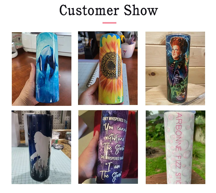 USA Warehouse Stock UV Color Change Glow in the Dark Sublimation Tumbler 20oz Straight Blanks Tumblers
