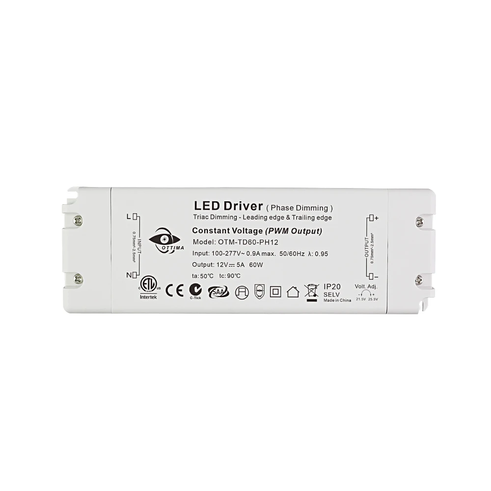 UL CUL ETL Approved LED Strip Light Power Supply Single Output 12V 24V 30W 60W 80W 100W 120W 150W 200W 300W 100-277Vac LED 110V