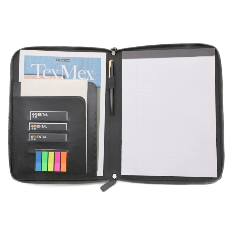 hot sale case legal size organizer pu custom business leather portfolio