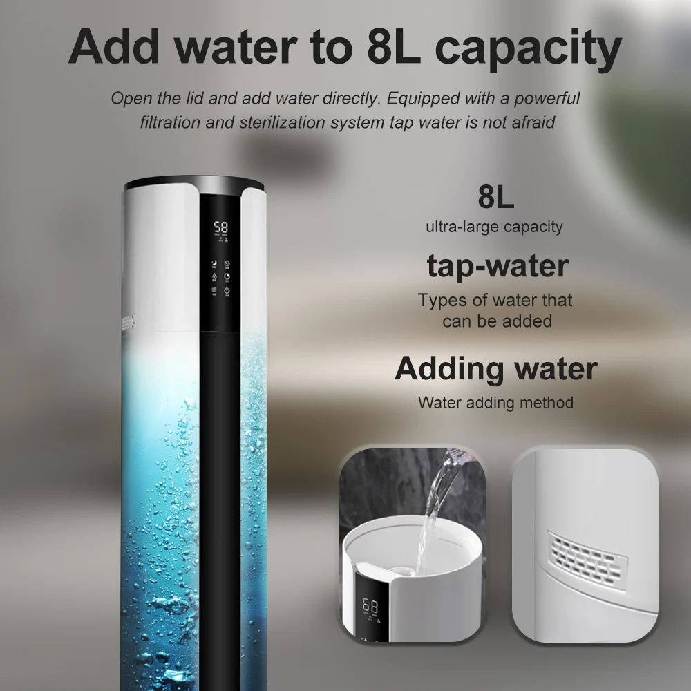 Fog diffusion 9L large capacity room Ultrasonic Humidifier bedroom commercial air home essential mist maker wholesale