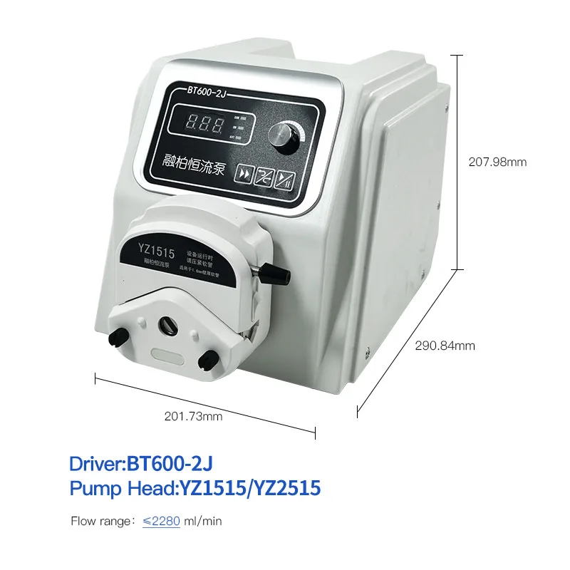 BT600-2J Variable speed peristaltic pump, 0-2280mL/min liquid filling machine, laboratory water pump,Endoscope water supply pump