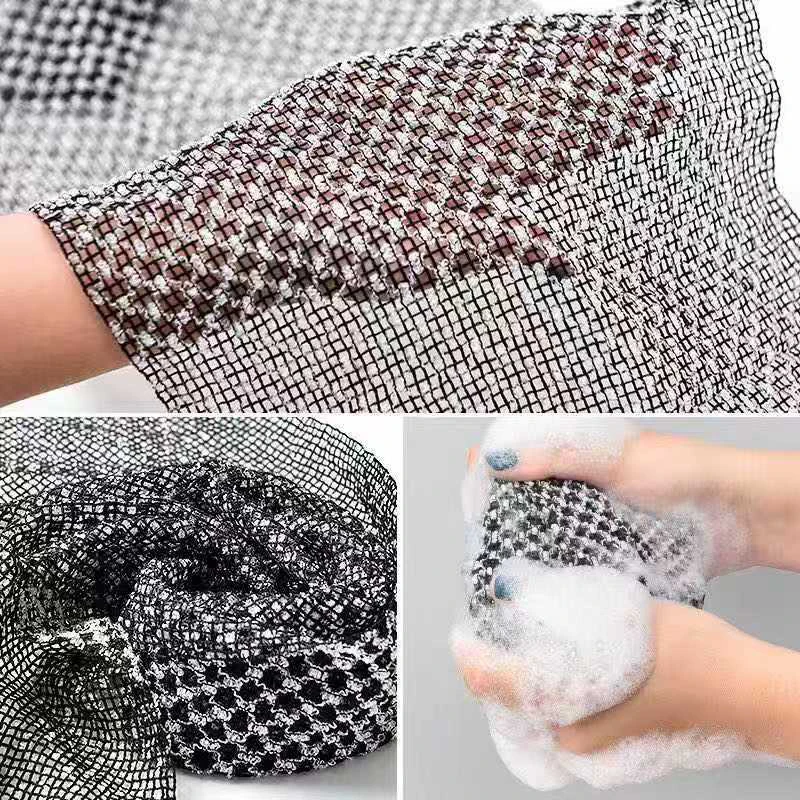 Japanese Charcoal Carbon Fiber Bath SPA body wash towel Japanese Exfoliating Body Scrub Towel