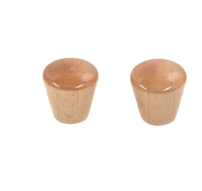 Wooden Furniture Knob Handle Cabinet Handle Drawer Cabinet Handle 2.3cm x 2.3cm Natural wood grain 10 PCS with screws
