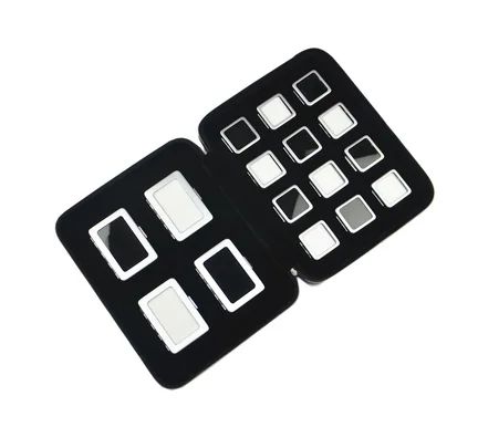 Silver gemstone jewelry zipper bag easy to carry ring face small box loose diamond display gemstone box display gem box display