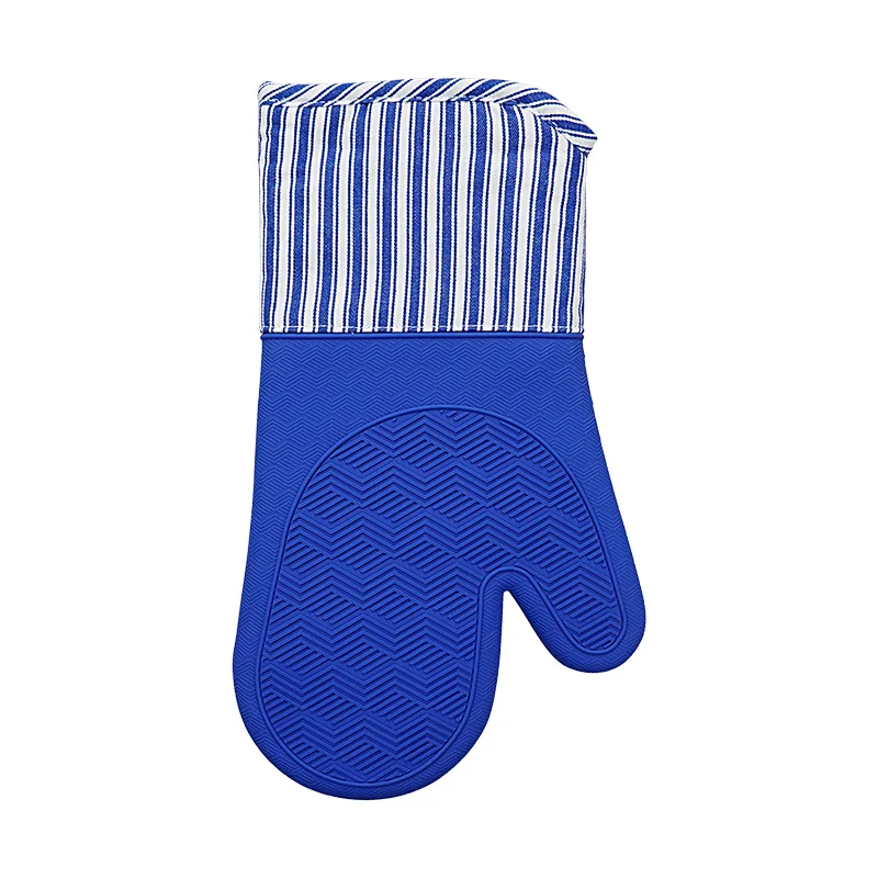 Кухонные принадлежности хлопчатобумажные силиконовые рукавицы для духовки, оптовая продажа, печать на заказ, термостойкие кухонные перчатки для готовки шеф-повара
