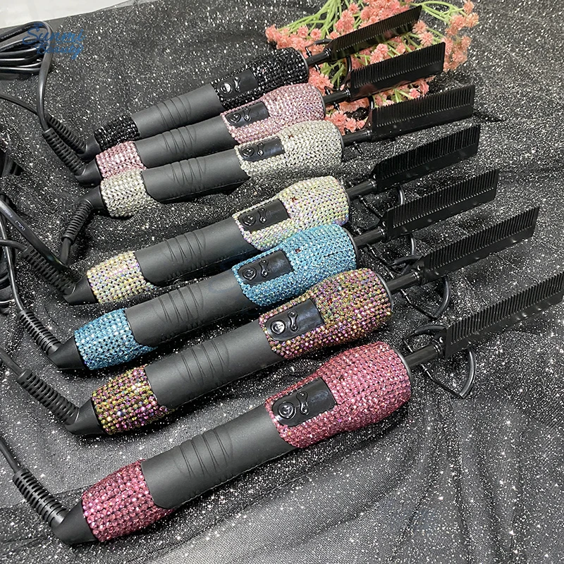 Профессиональные дорожные электрические плоские утюги Горячая расческа 500 градусов, плойка Выпрямитель волос выпрямитель Горячая расческа