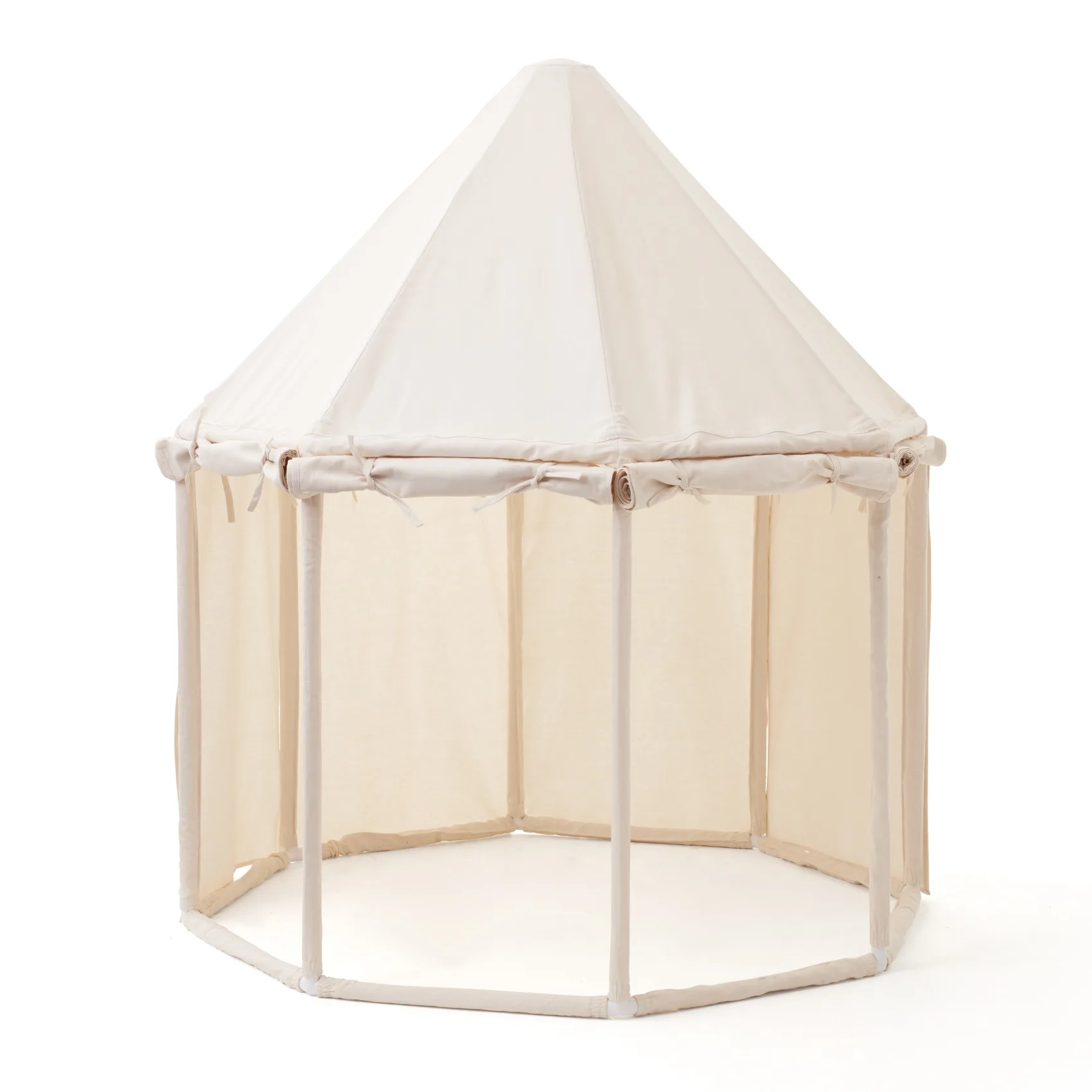 Factory Retail Indoor Octagonal Pavil White Cotton Canvas Play Toy Tent House for Kids Children Reading Corner