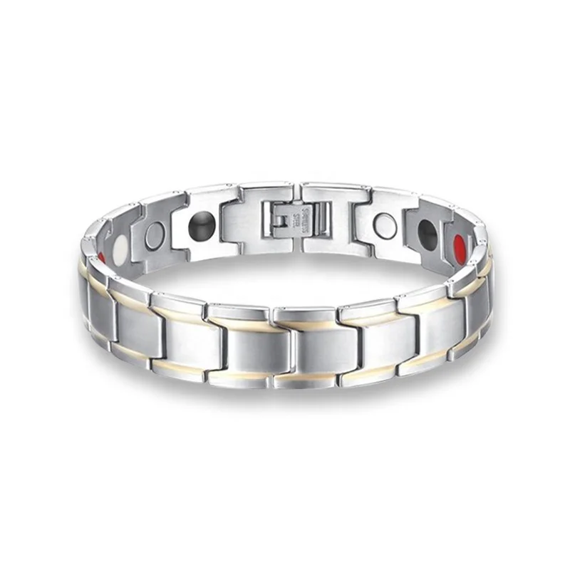 
Private Logo Magnetic Bracelet Healthy Therapy Magnetic Bracelets Bangles Men Health Care Jewelry Stainless 
