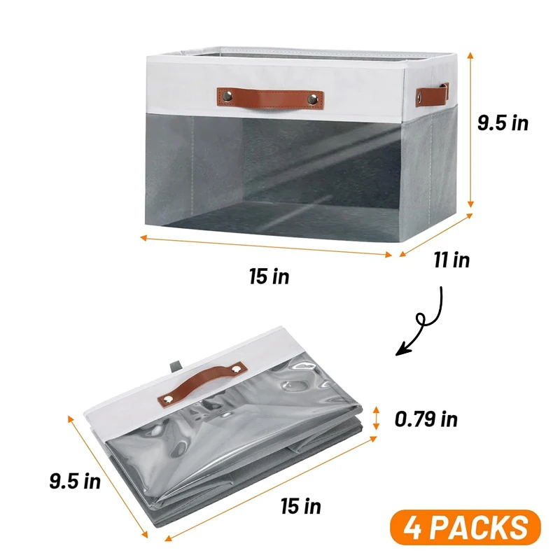 Customizable Multifunctional Foldable Polyester Linen Storage Box Reusable Wardrobe Bedroom Clothing Window Displays Baby