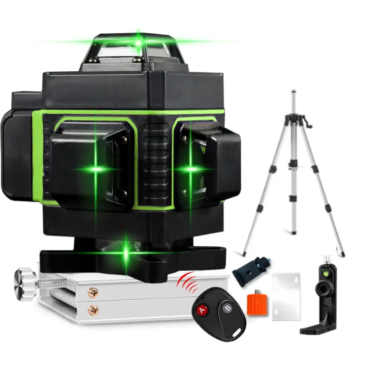JSD Cheap Price Measuring Tools 16 Lines Rotary Laser Level 4D Green Laser Level