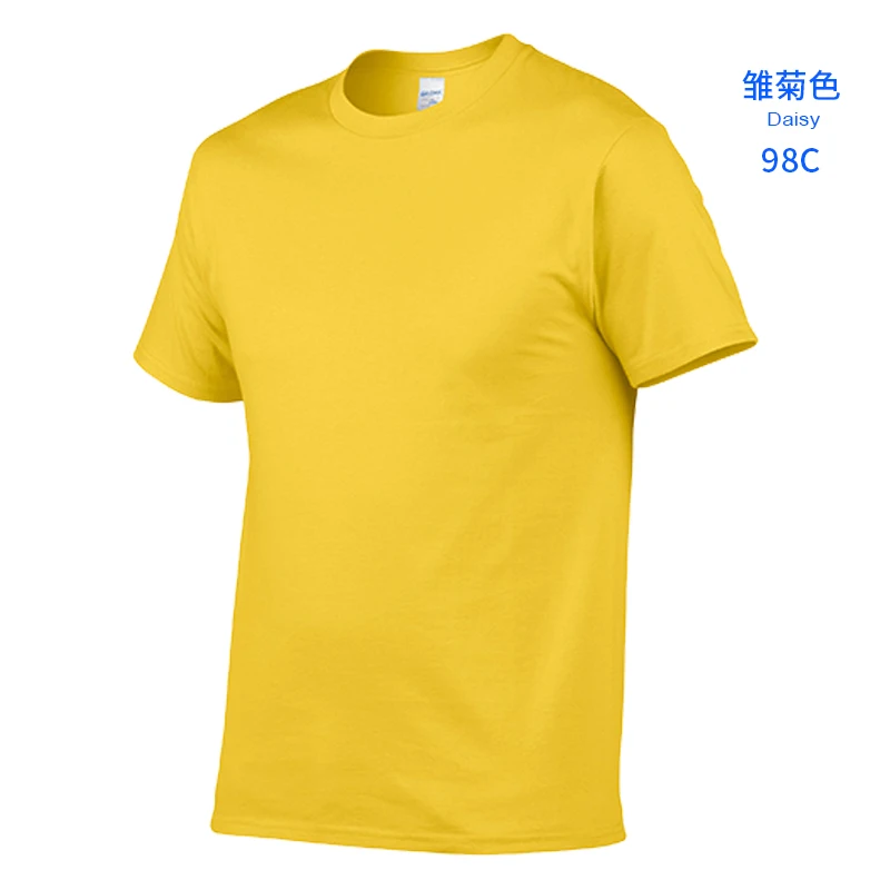 High Quality Blank Unisex T Shirt Custom 180G 100% Cotton Black T-Shirt Screen Print Clothes Men T-Shirt Plain T-Shirts For Men