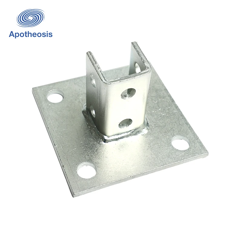 Unistrut Accessory 4-Hole Brackets Post Base for Support Channel Support