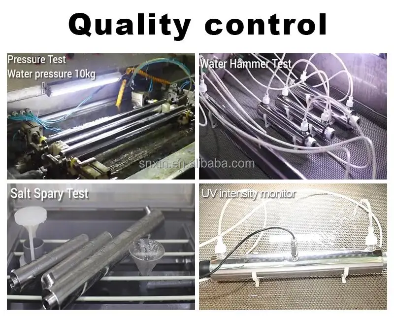 SNXIN Nice price 12W 1 GPM uv water sterilizer 304ss housing uv water filter for family drinking water treatment