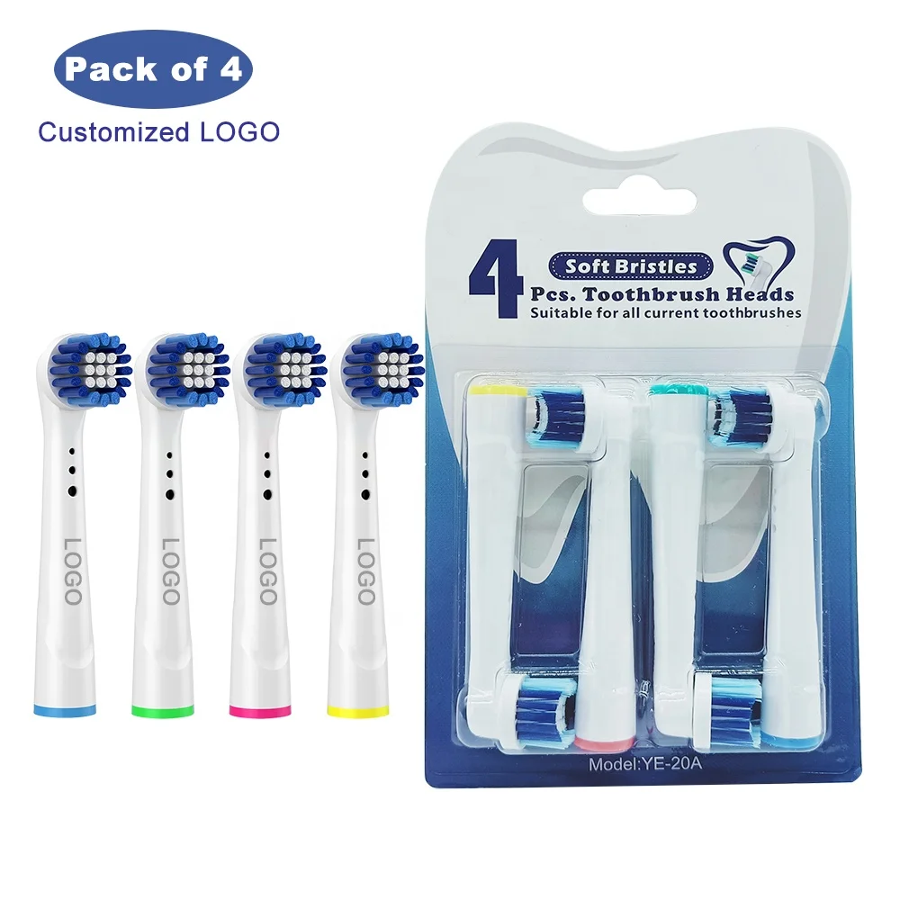 Original Factory 100% Customer Satisfaction Pack of 4 Replacement Brush Heads Refills Compatible with preccision cleaning