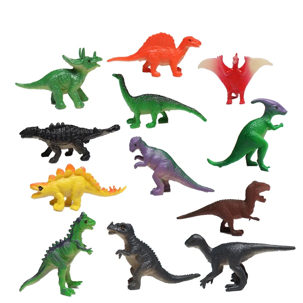 Blind box very cheap vending plastic animal dinosaur PVC mini toy in bulk for party cupcake toppers