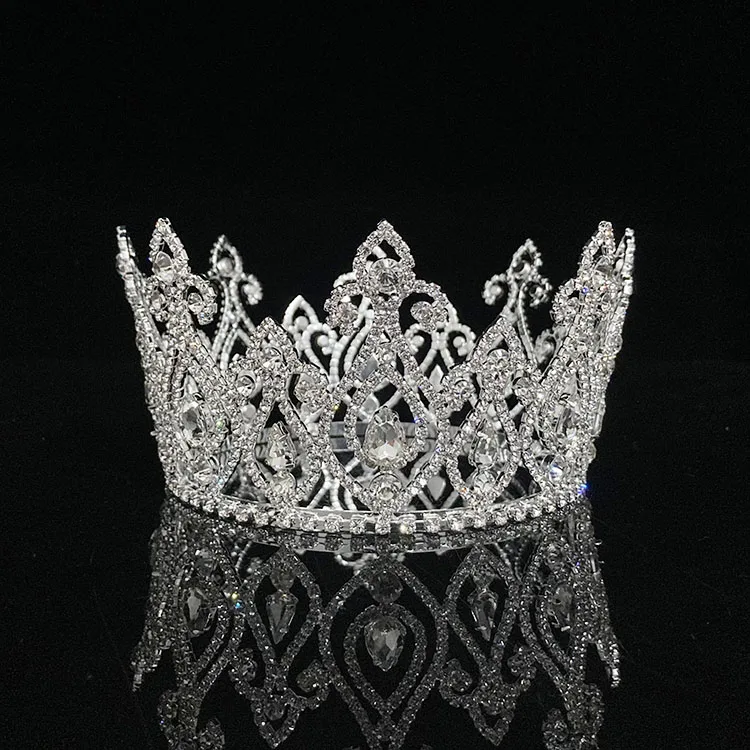 Pageant Full Circle Tiara Crystal Crown Headband King Queen Wedding Party Costumes