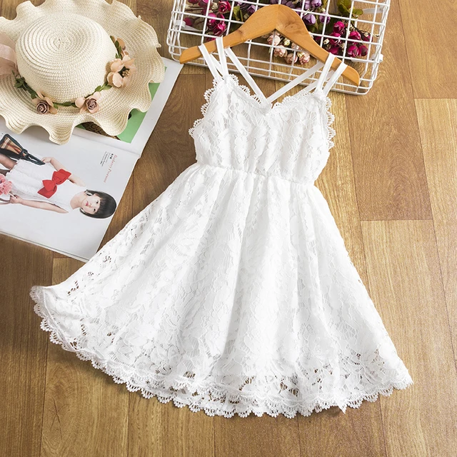 Cute Girls Dress New Summer Girls Dresses Fancy Flower Princess Dress Toddler Tutu Baby Girls Tulle Casual Wear 3 8Y Daily