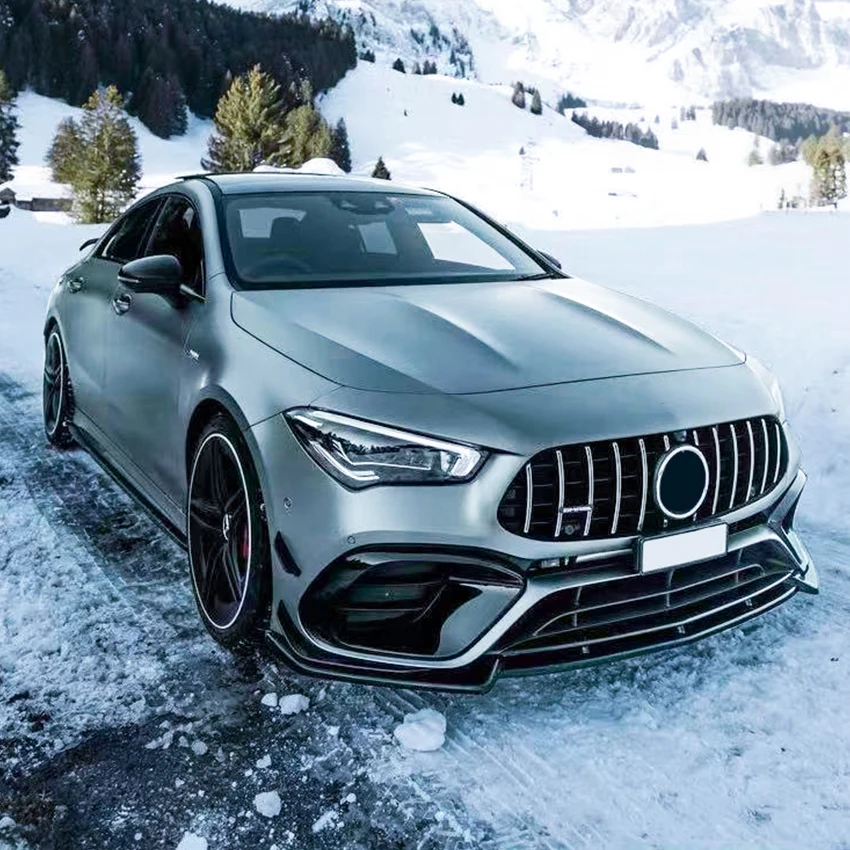 AMP-Z Заводская C118 передний бампер спойлер сплиттер AMG-line для Mercedes Benz CLA CLA45 AMG 2020 + спереди