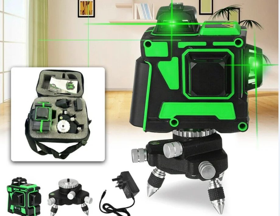 3d laser green  rotating and self-leveling 360  vertical 12 lines Laser Levels