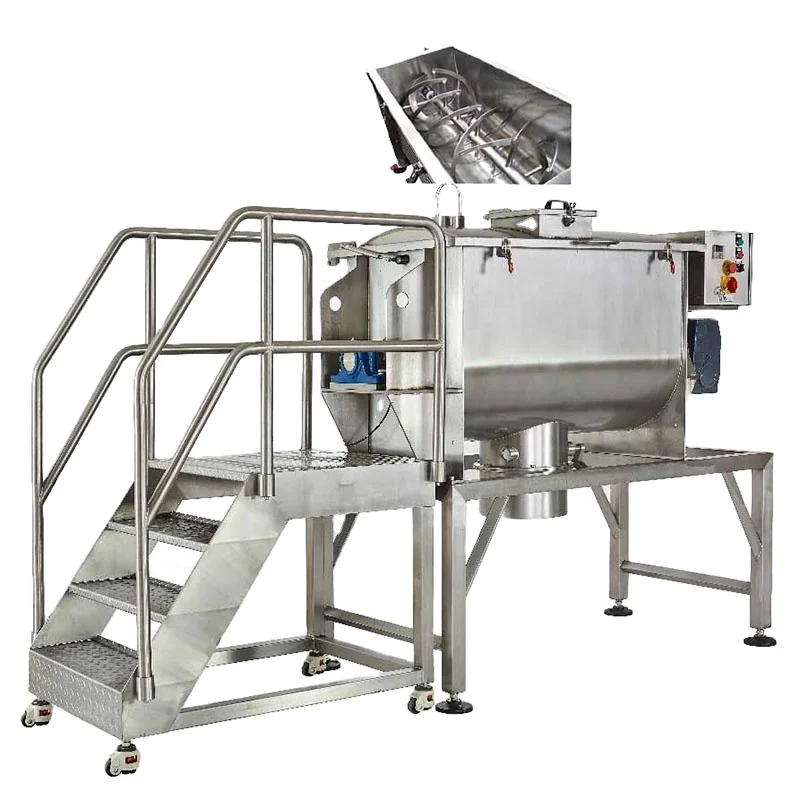 Best price stainless steel 100L 300L 500L 1000L 2000L 5000L 10000L horizontal double blade U vessel ribbon small mixer