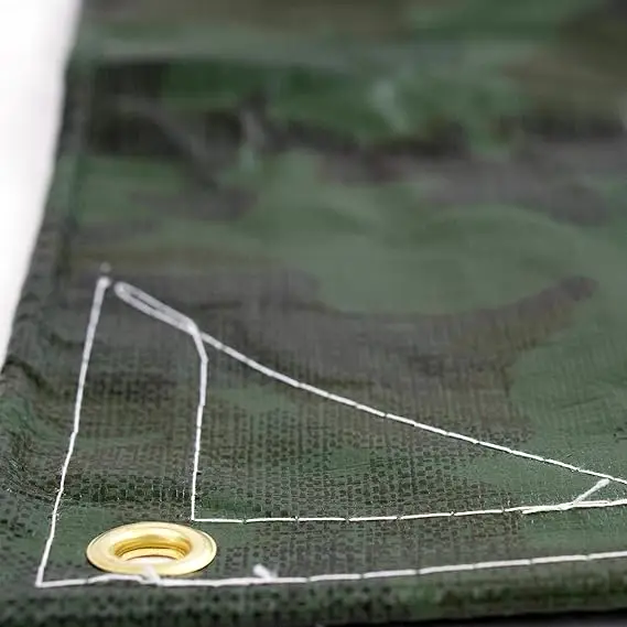 Fabric Pe Tarpaulin Roll Plastic Sheet Poly Tarps 220g Pe Tarpaulin Finished Sheets Blue Sliver Tarpaulin