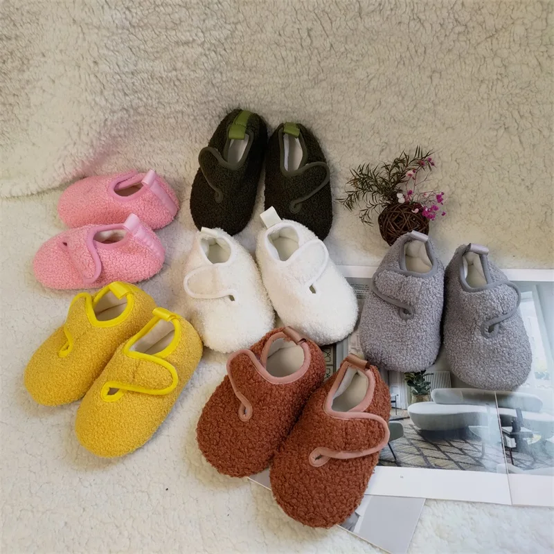 Winter children soft soles boys and girls indoor home non-slip warm comfortable cotton slippers