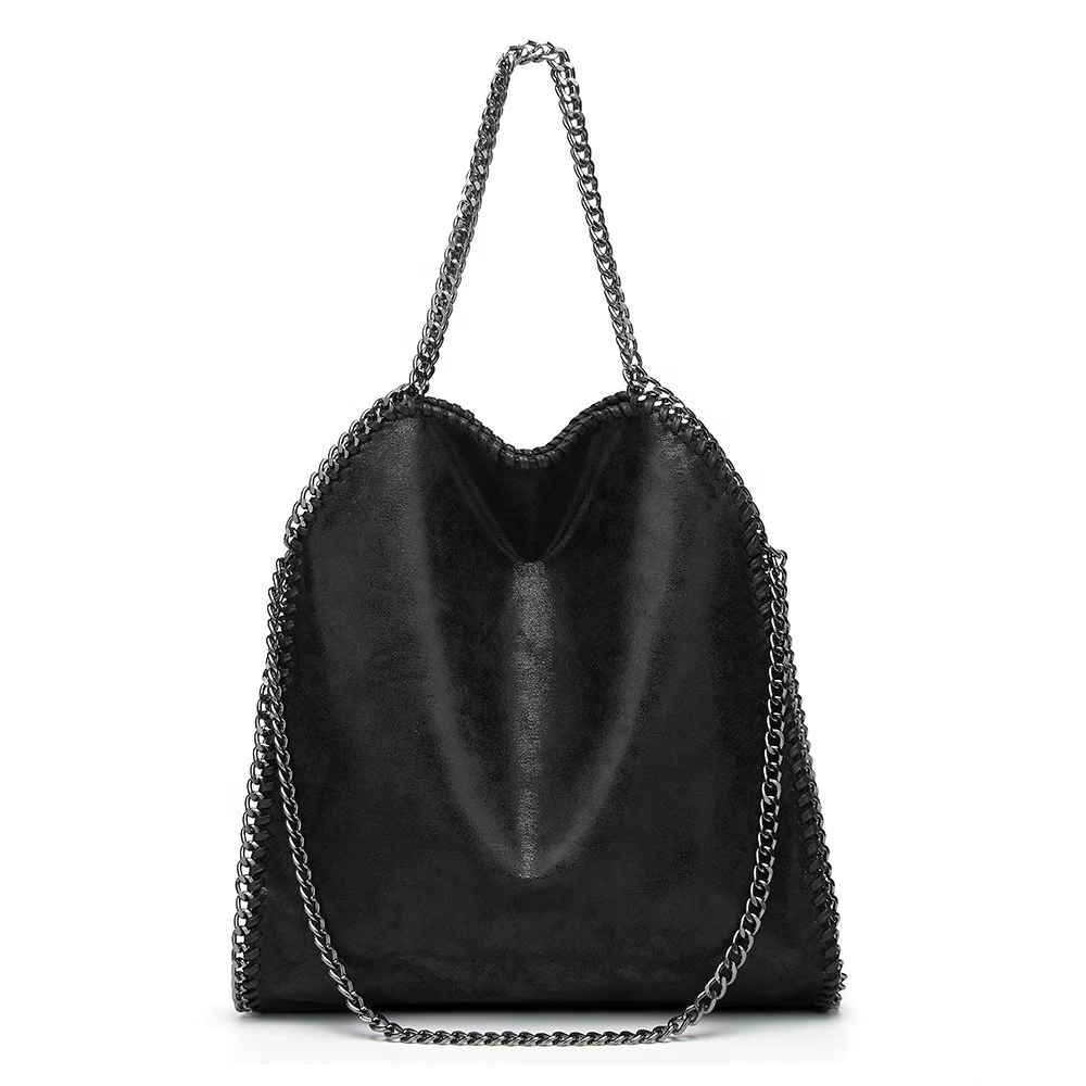 Guangzhou Factory Direct Sale Chain Decorated Handbag Women Handbag Customized Chain Bolsas (XJBG1356)