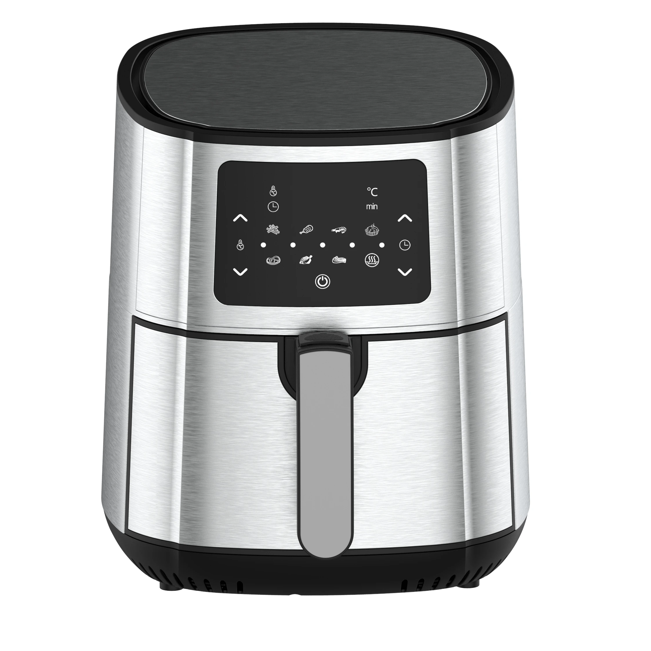5.5L крышка из нержавеющей стали цифровой сенсорный экран аэрофритюрница для приготовления блюд без мини горячего воздуха фритюрница с двумя решетками новый стиль без масла