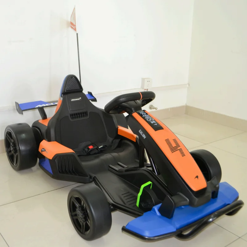 Новая модель лицензированных картов Mclaren для дрифтинга 24 В электрические карты езды на машине