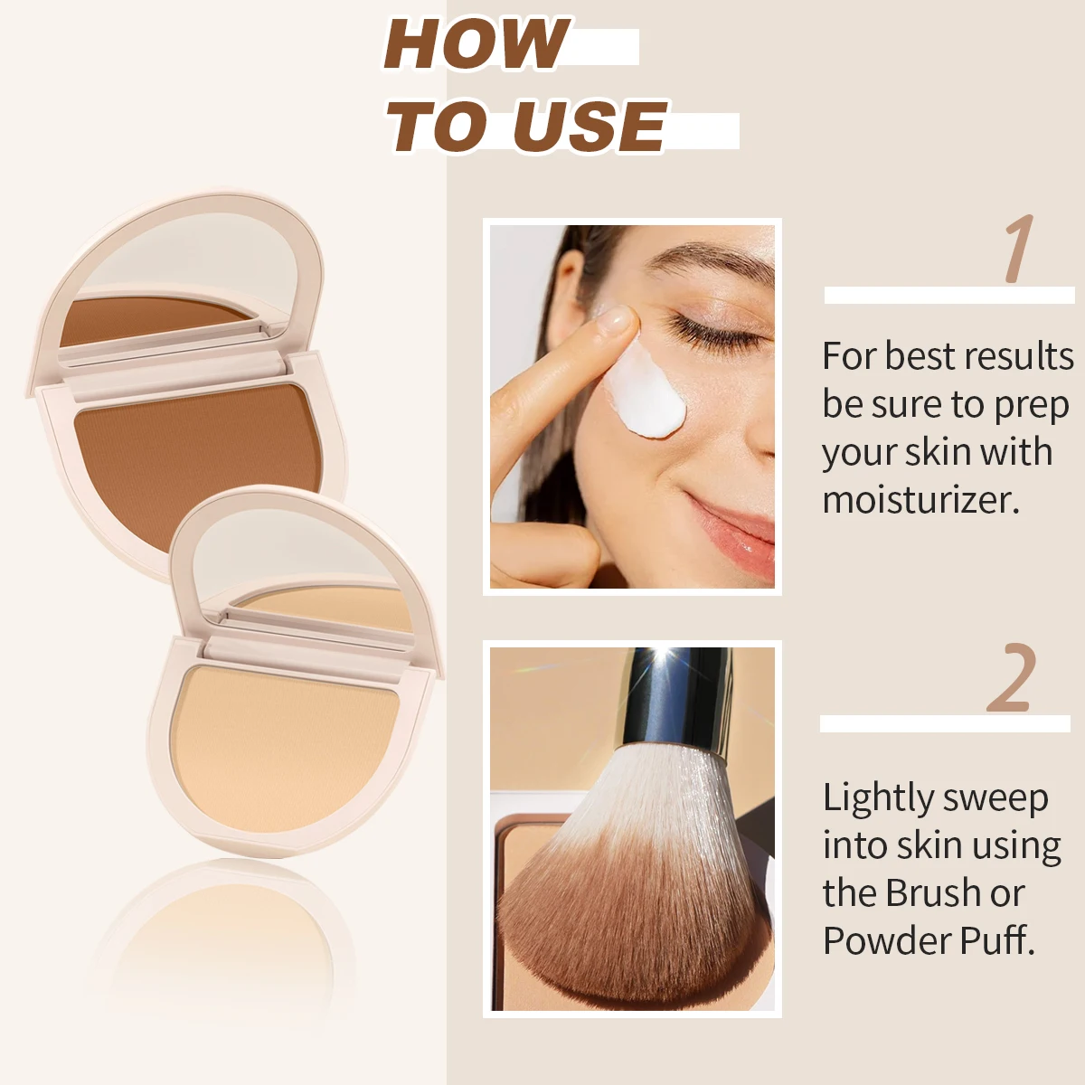 Wholesale Matte Face Makeup Pressed Compact Powder Foundation Instantly Blurs  Private Label Powder Tinted  Foundation