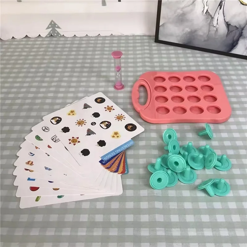 Educational children thinking logic memory training chess matching parent-child interactive board game toys