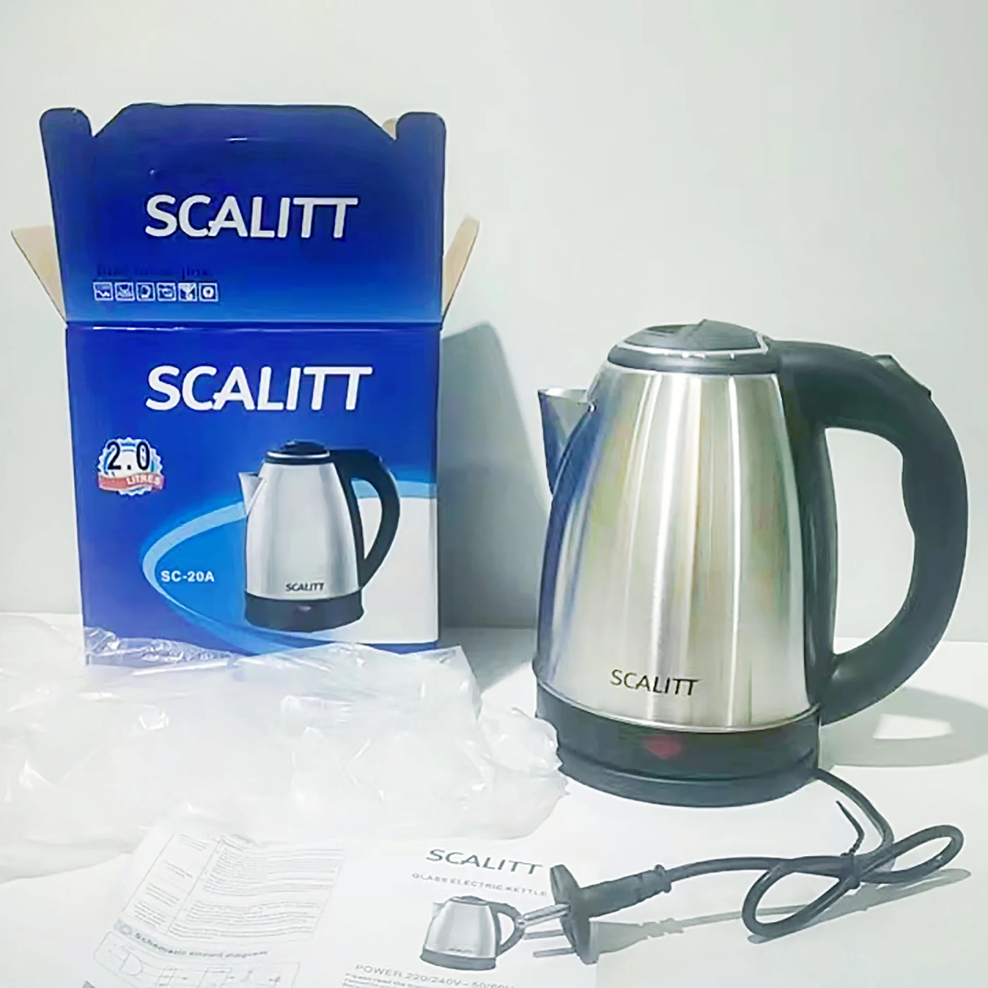 Popular Electric Kettle 2L Hot Water Tea Maker Electric Kettle Stainless Steel Electric Kettle Water Warmer