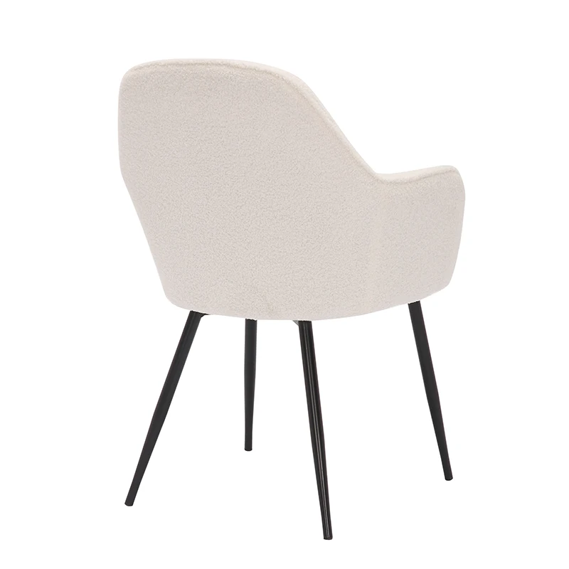 Vanity Upholstered White Wool  Dinning Coffee Chair Italian Modern Chesterfield Patio pu Leather Tufted Upholstered