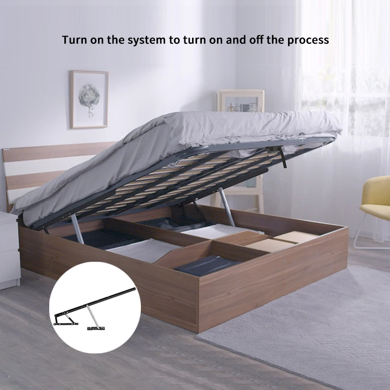 High quality steel black household storage bed hardware kit spring mechanism hardware