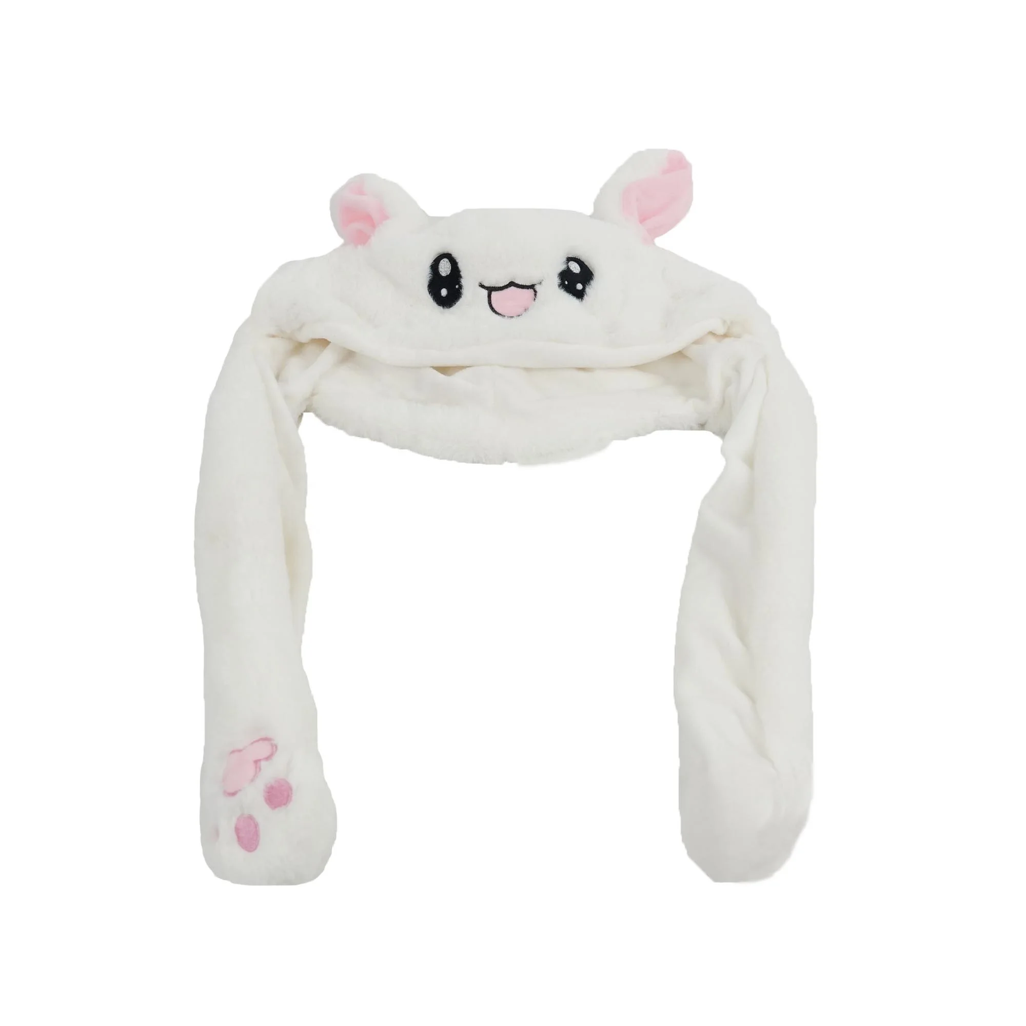 Hot selling funny flip ear rabbit hat cute plush bunny hat with air pumping
