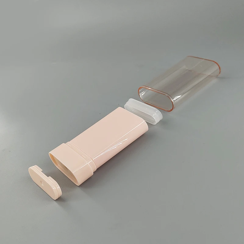 pocket aromatic deodorant stick packaging 20ml twist sunscreen stick oblate shape pain-relief stick anti-freeze balm container