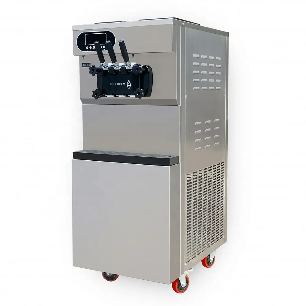Hot Sale 25L/H Self-Service Commercial Ice Cream Machine Newest Gear Component 220V Serves Milk and Water