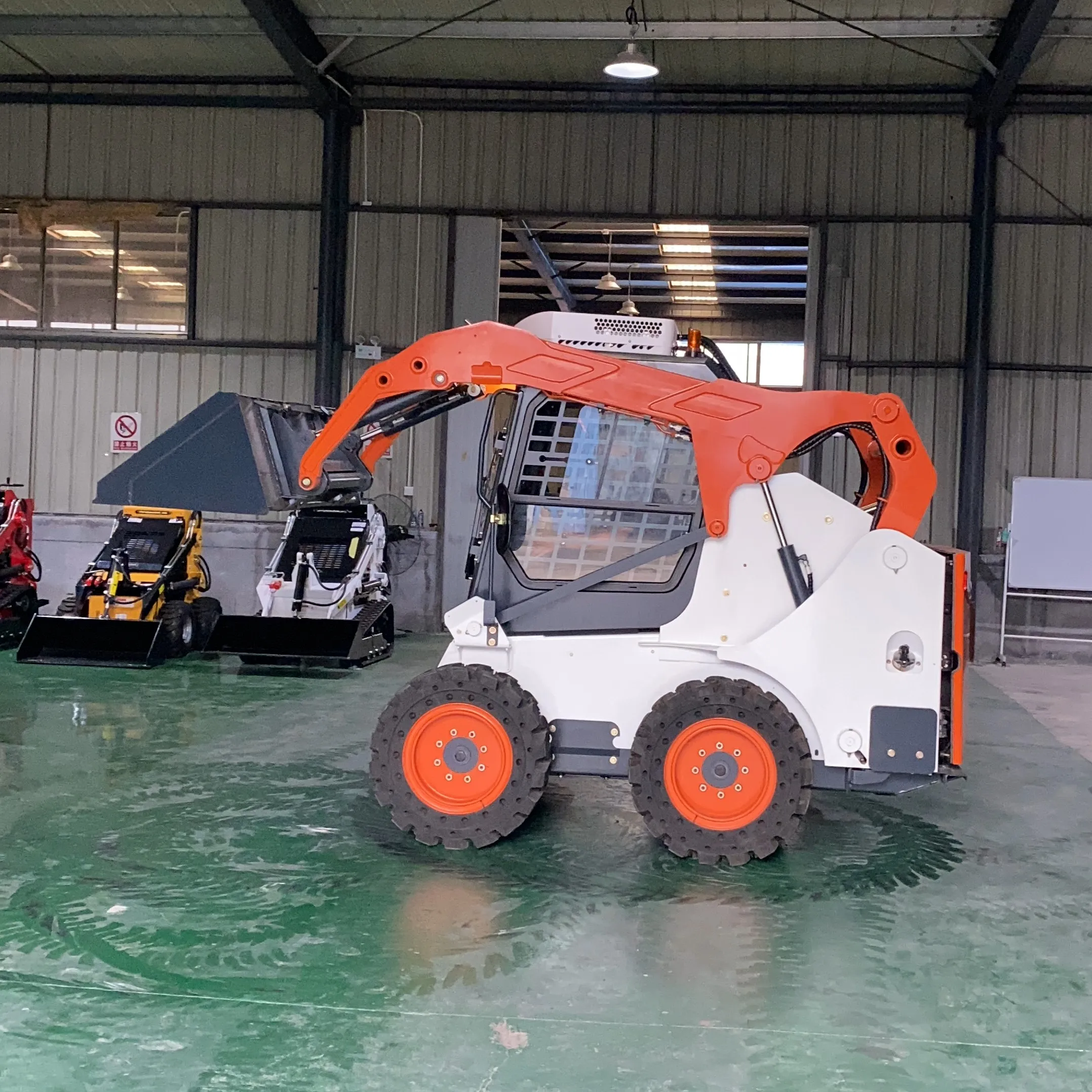 free shipping wheel type diesel skid steer loader small hydraulic skid steer loader