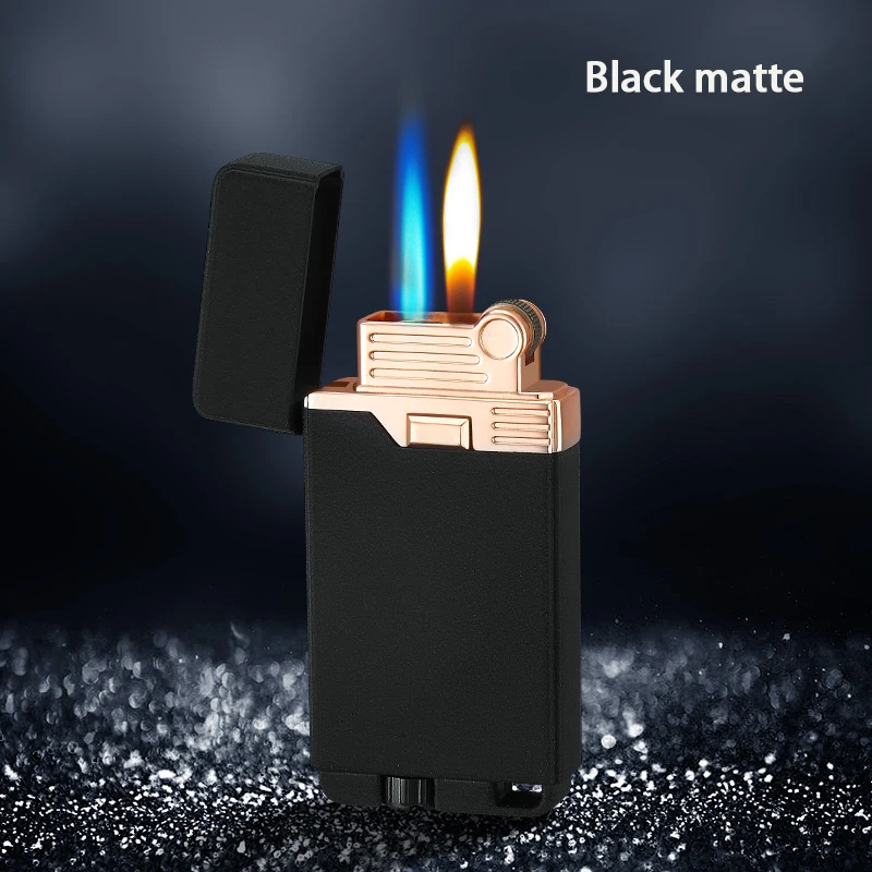 DEBANG creative lighter Popular Classic Grinding Wheel Lighter Open Flame Straight into Double Flame butane lighter