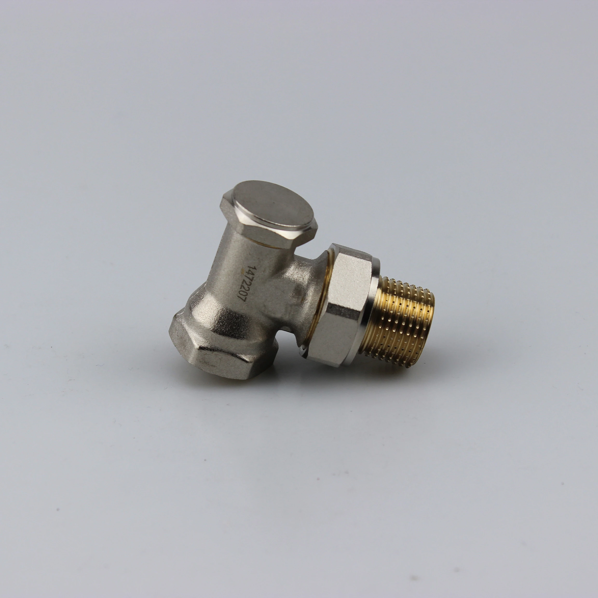 Brass Angle Thermostatic Valve Radiator For Heating Manual with Nickel Plated