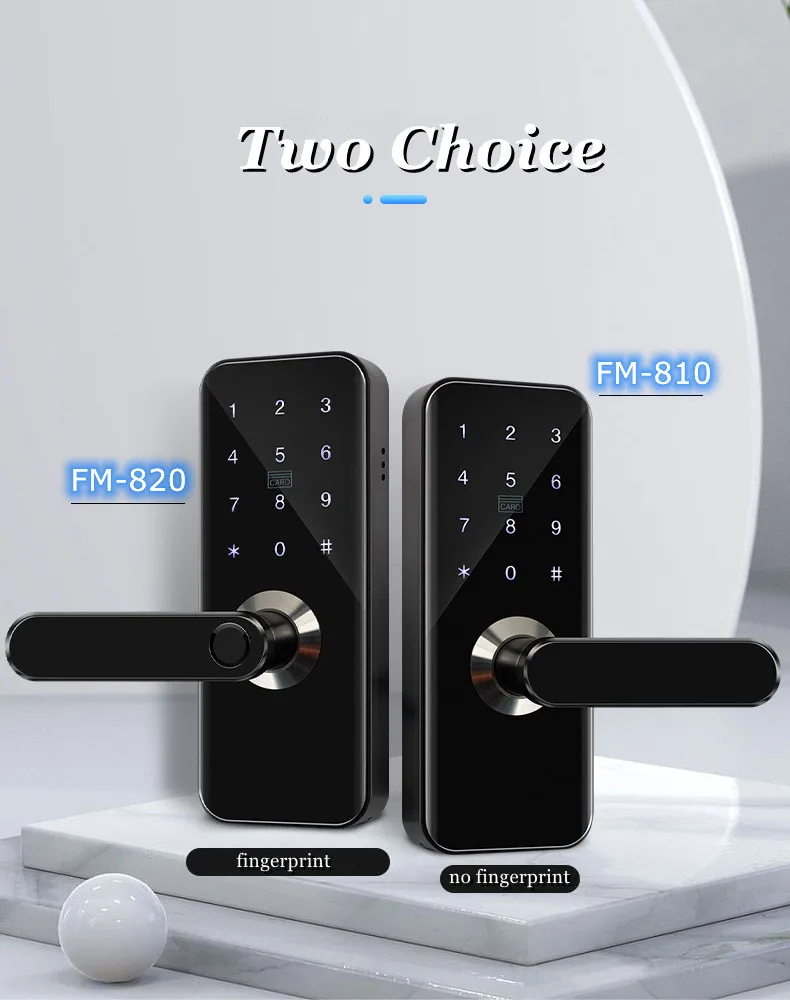 Hidden Keyhole Home Electronic Digital Door Lock Parts Names with Card