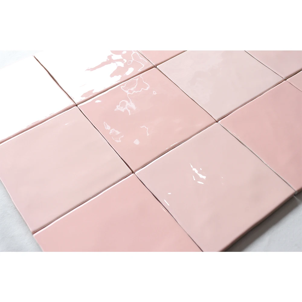 Modern Classic Pink Color Interior Decorative Wall Tiles Kitchen Floors Walls Antibacterial Heat Insulation Firebrick Functions