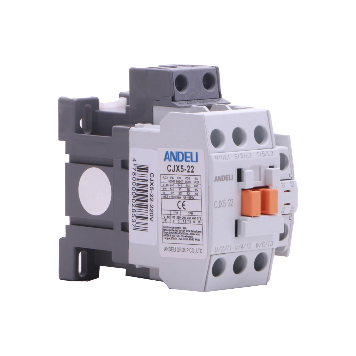 ANDELI CJX5-22 ac contactor 22A 380V/220V  contactores andeli