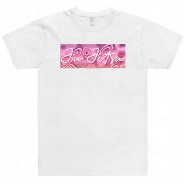 High quality white custom logo screen print cotton gracie jiu jitsu bjj tshirts t shirts